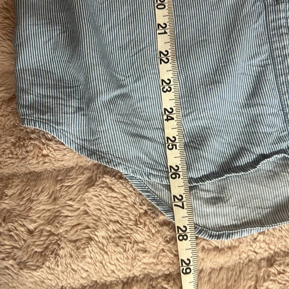 Chaps Lyocell striped denim style button down - Picture 7 of 9